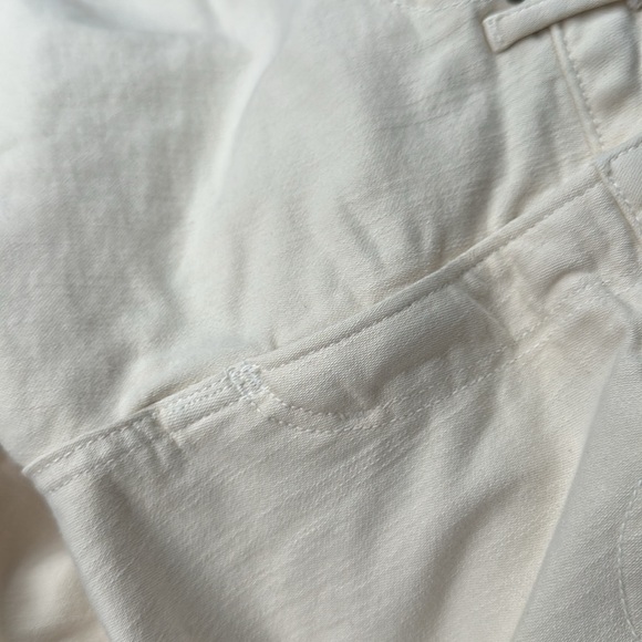 Ann Mashburn Flare Cropped 5-Pocket Pant Ivory Stretch Cord spring cream 26 - Picture 3 of 3